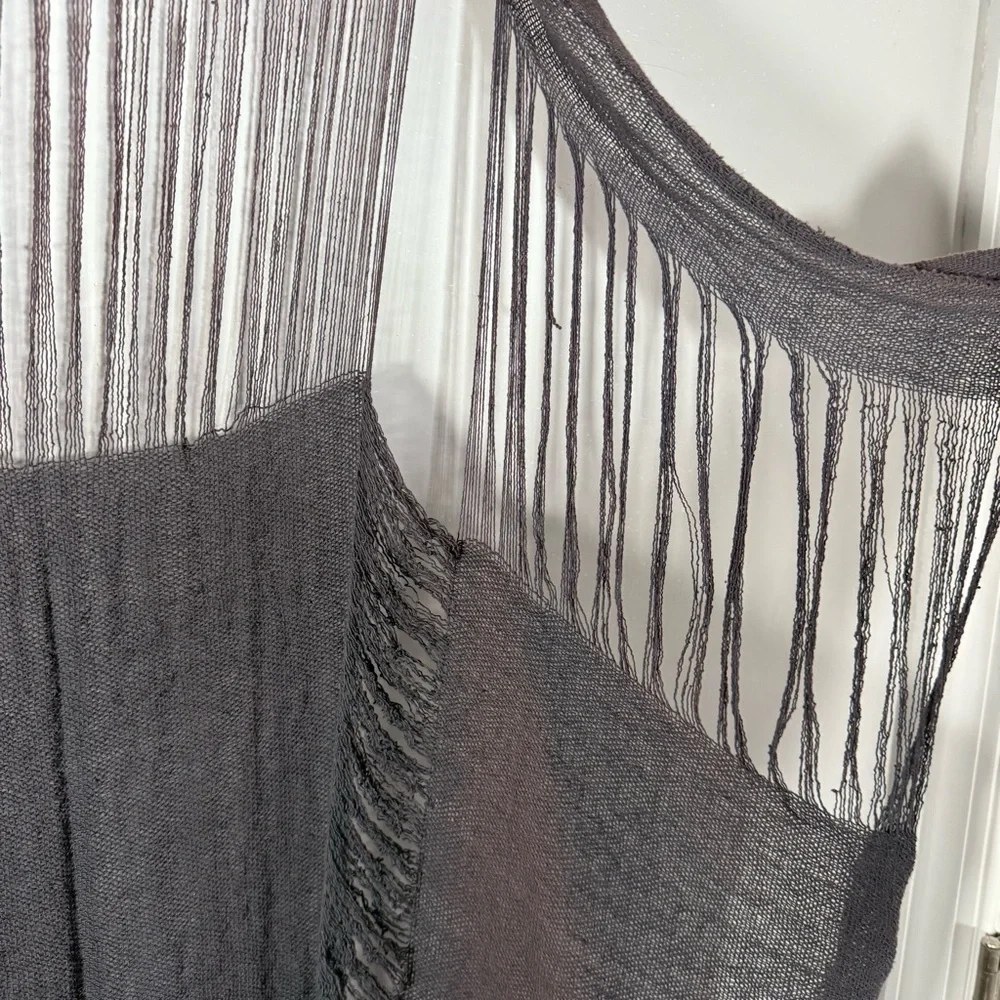 Caravana Tulum Plum Open Knit Gauze Boho Festival Desert Coachella Cardigan OS - Picture 7 of 11
